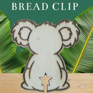 Wooden Koala Bread Clip - Cute Laser-Cut Bag Clip